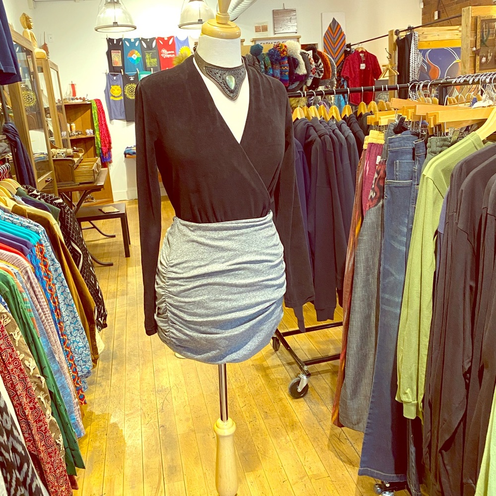 Synergy velour cocoon top